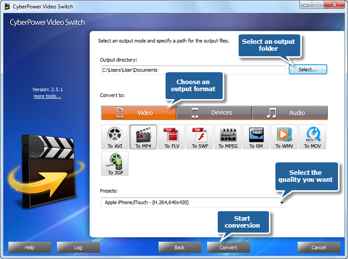 Customize Output Settings Customize Output Settings