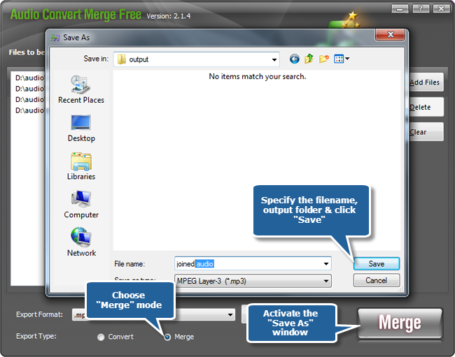 Merge Audio Files Merge Audio Files