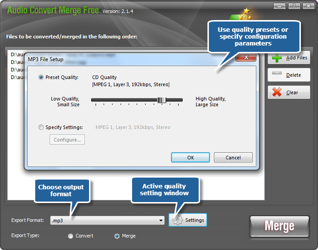 Adjust Output Settings Adjust Output Settings