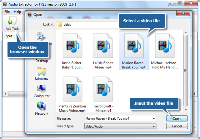 Input Video Files Input Video Files