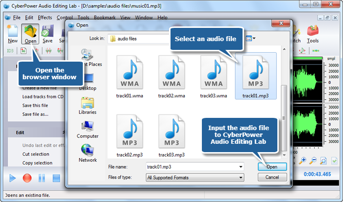 Input an Audio File Input an Audio File