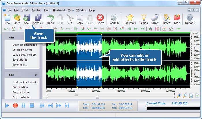 Save the Loaded Audio CD Tracks Save the Loaded Audio CD Tracks