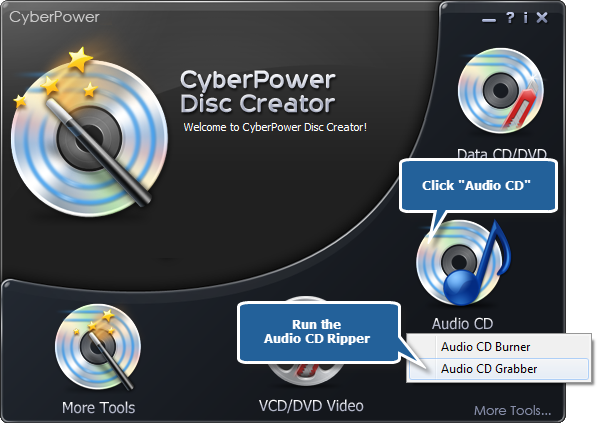 Launch Audio CD Ripper Launch Audio CD Ripper