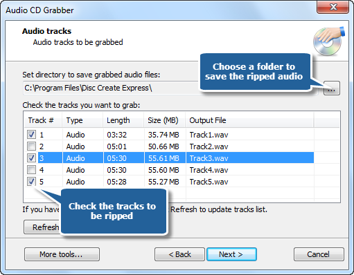 Choose Output Location & Audio Tracks Choose Output Location & Audio Tracks